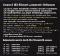 Preview: LED-Filament Spitz-/Riffelkerze 12V/0,25W - E10