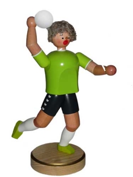 Handballerin mit grünem Trikot