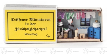 Zündholzschachtel Waschtag