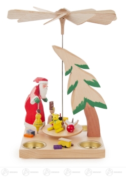 Tischpyramide mit Weihnachtsmann und „tanzender Puppe“