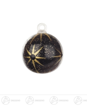 Weihnachtsbaumkugel Sterne 3 cm schwarz