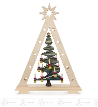 LED-Spitze mit Stufenweihnachtsbaum (Goldeffekt)