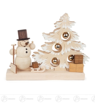 Kleiner Tannenbaum mit Schneemann