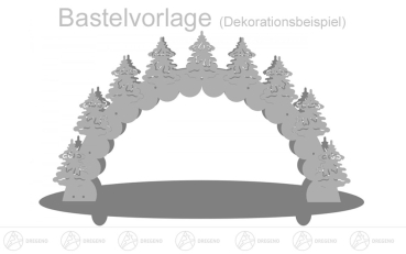 Laubsägevorlage Wald mehrschichtig