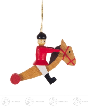Behang Reiter rot auf Steckenpferd