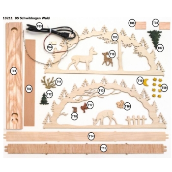 Bastelset LED-Schwibbogen Wald