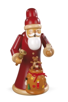 Räuchermann Weihnachtsmann mit Geschenken 22 cm