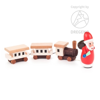 Weihnachtsmann mit Eisenbahn