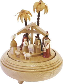 Spieldose Christi Geburt natur