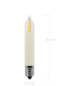 LED-Filament Kleinschaftkerze 12V/0,25W - E10