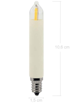 LED-Filament Schaftkerze 8V/0,25W - E10