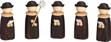 Kurrendefiguren 5-teilig (Edelholz)