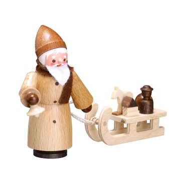 Nikolaus mit Schlitten natur