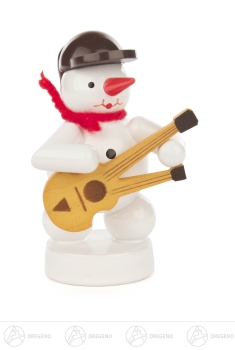 Schneemannmusikant mit Doppelhalsgitarre