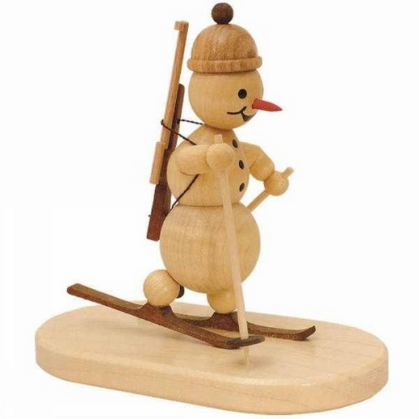 Schneemann Biathlet