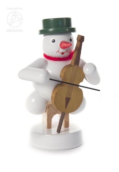 Schneemannmusikant mit Cello