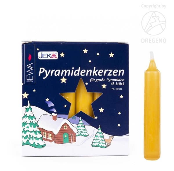 Pyramidenkerzen 17 mm natur/honig (18)