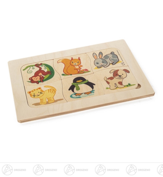 Lernpuzzle Tiere & Futter