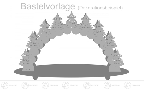 Laubsägevorlage Wald mehrschichtig