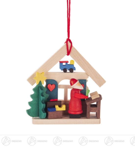 Behang Haus Weihnachtsmann mit Wunschzettel