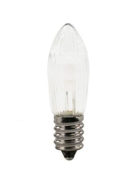 LED-Spitz-/Riffelkerze 8 - 55V/0,2W E10