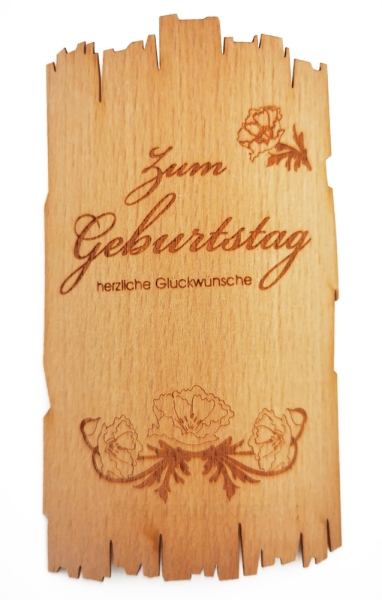 Flaschenetikett "Zum Geburtstag"