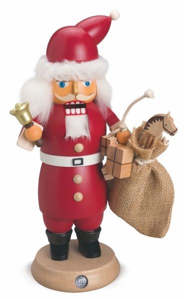 RauchKnacker Weihnachtsmann mit Geschenkesack 27 cm