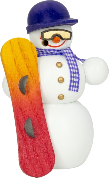 Räucherschneemann Snowboarder 13 cm