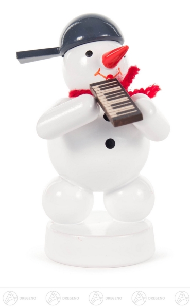 Schneemannmusikant mit Melodica