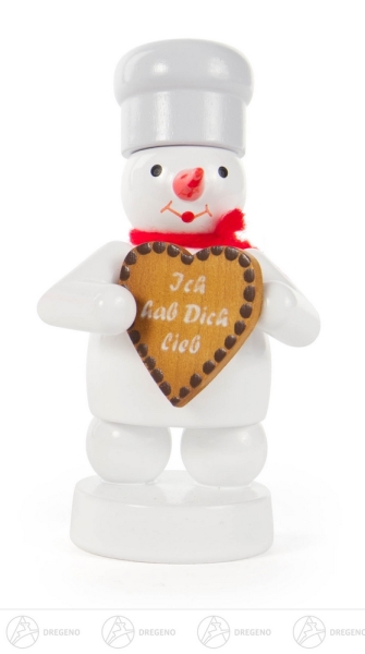 Bäcker-Schneemann mit Lebkuchen-Herz