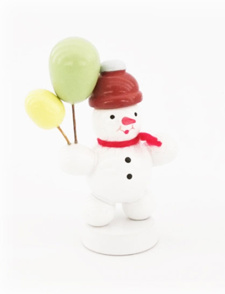 Schneemann mit Luftballon